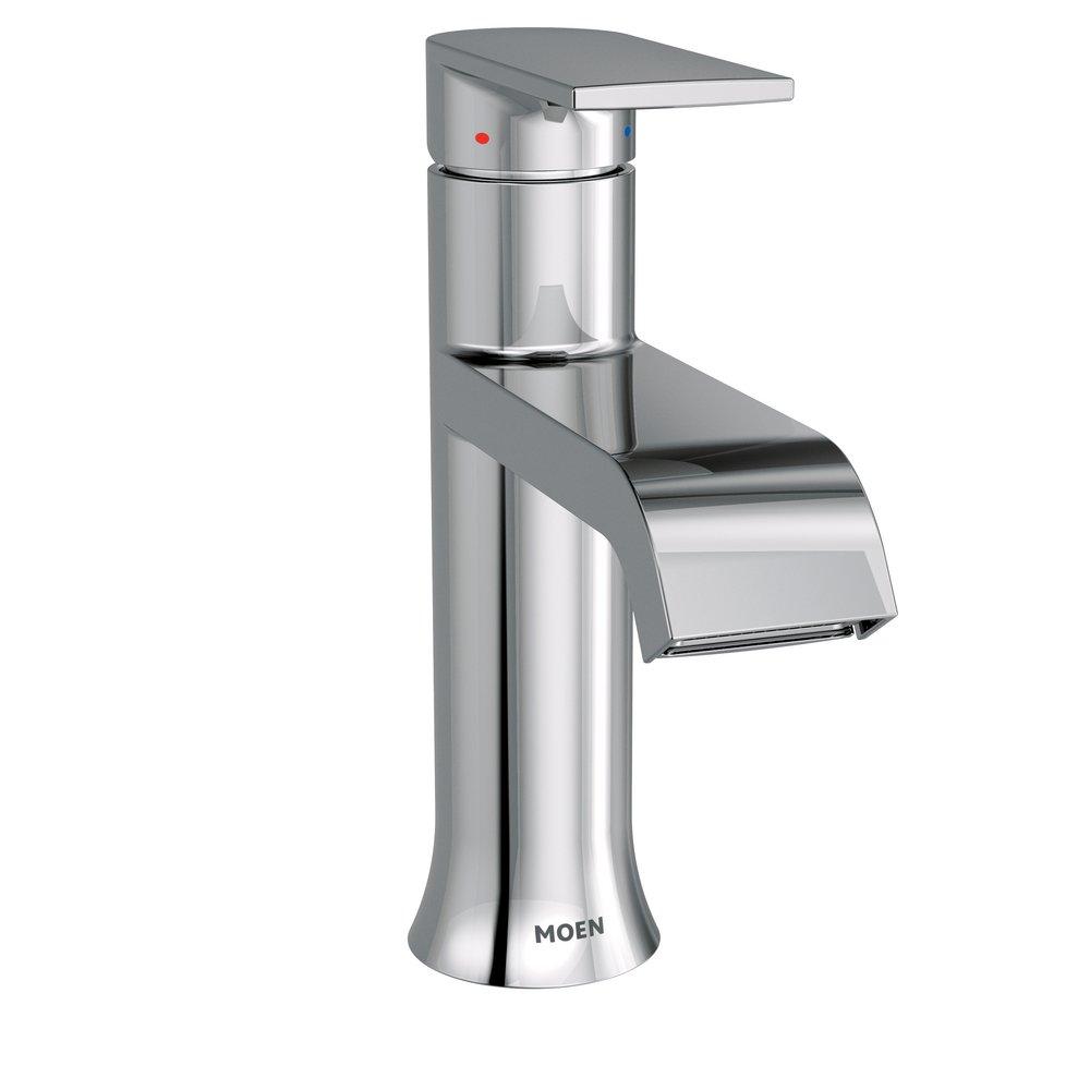 Moen Chrome Single Handle Monoblock Bathroom Sink Faucet 