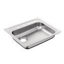 25 x 22 in. 4 Hole Stainless Steel Single Bowl Drop-in Kitchen Sink in Brushed Stainless Steel