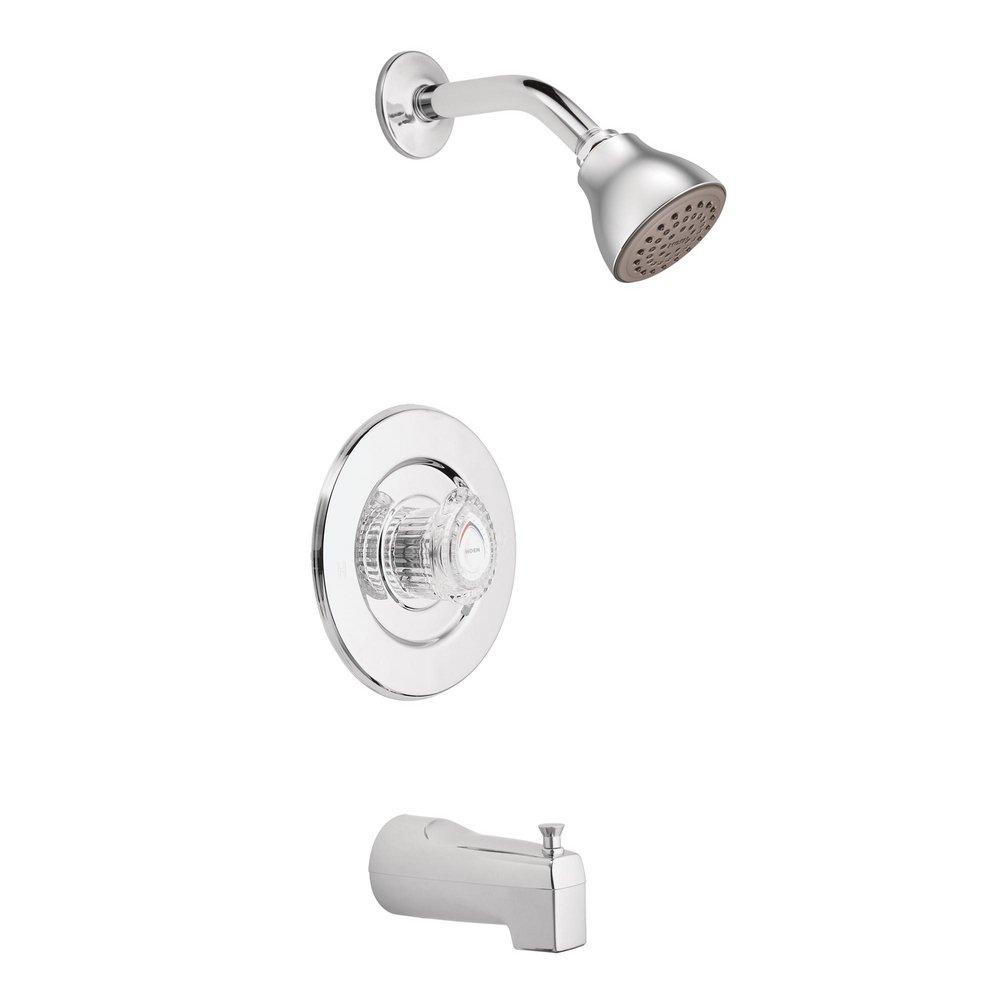 Moen Polished Chrome Single Handle Single Function Bathtub & Shower Faucet (Trim Only) 