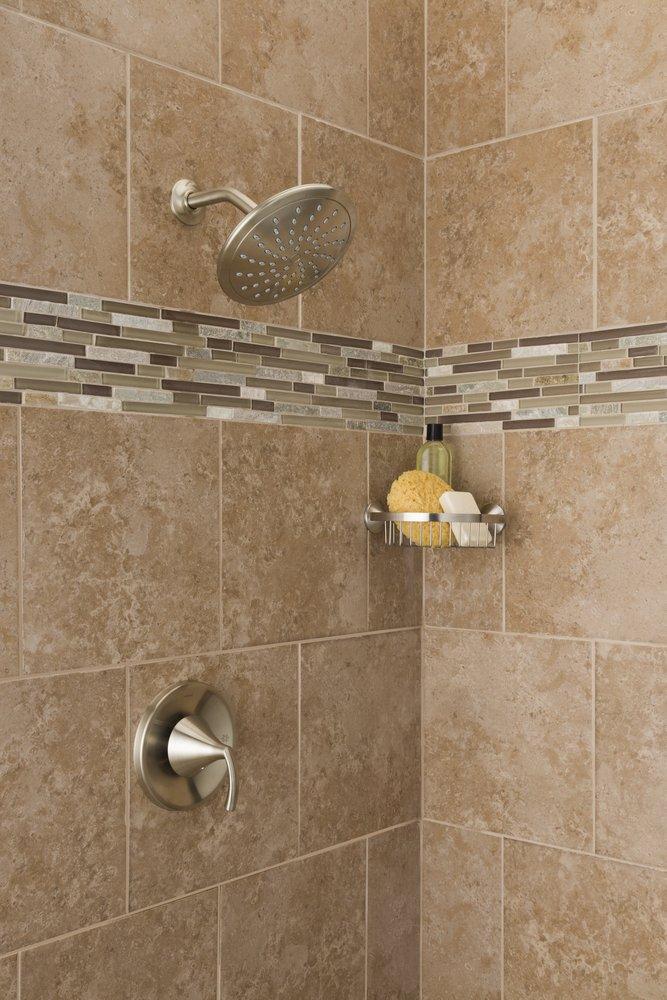 Moen Brushed Nickel Single Handle Single Function Shower Faucet (Trim Only) 