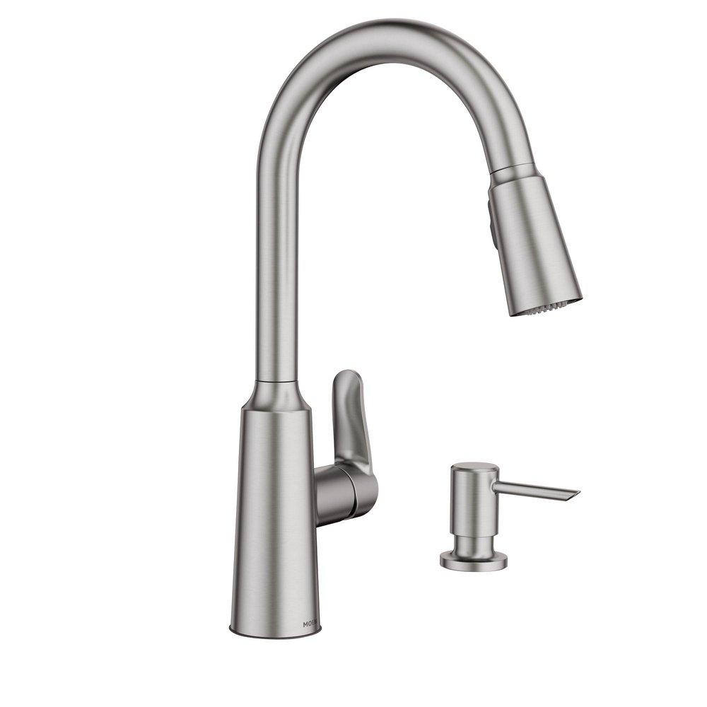Moen Spot Resist&trade; Stainless Single Handle Pull Down Kitchen Faucet 