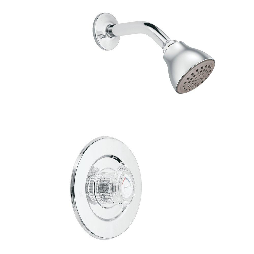 Moen Polished Chrome 1.75 gpm 80 psi Tub and Shower Only with Single Lever Handle 
