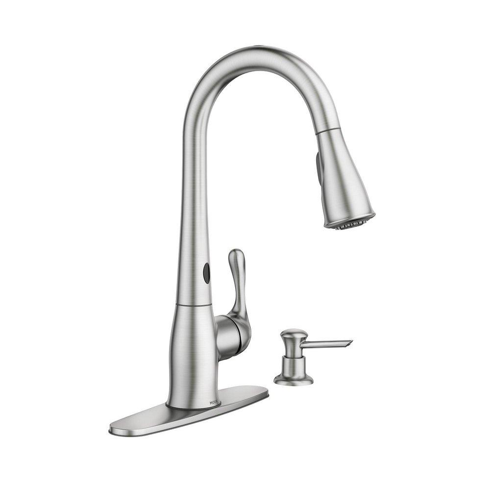 Moen Spot Resist Stainless Single Handle Pull Down Kitchen Faucet 