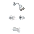 Two Handle Single Function Bathtub & Shower Faucet in Polished Chrome