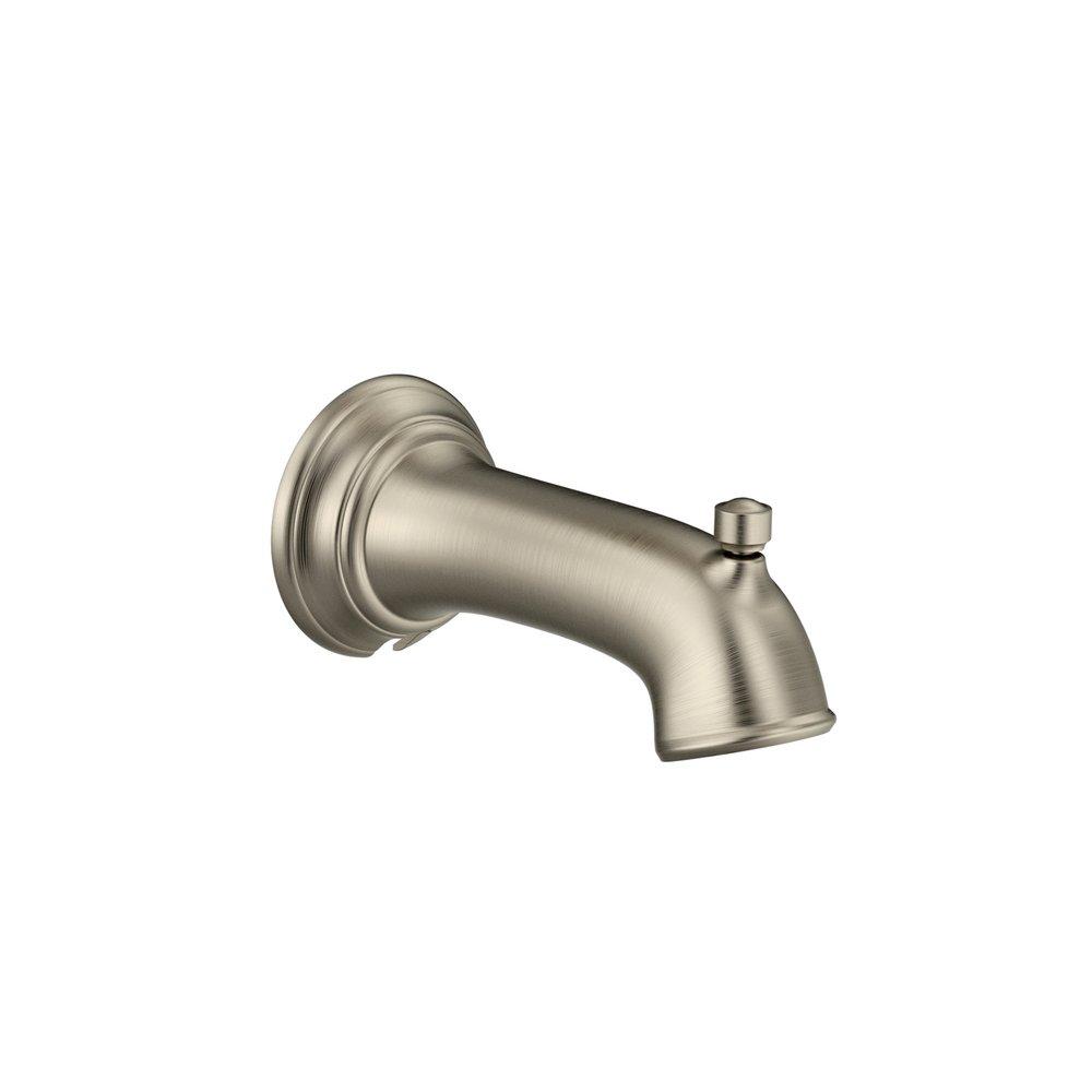 Moen Brushed Nickel 7 in. Wall Mount Diverter Tub Spout for T2183 Tub and Shower 