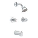 Moen Polished Chrome Two Handle Single Function Bathtub & Shower Faucet 