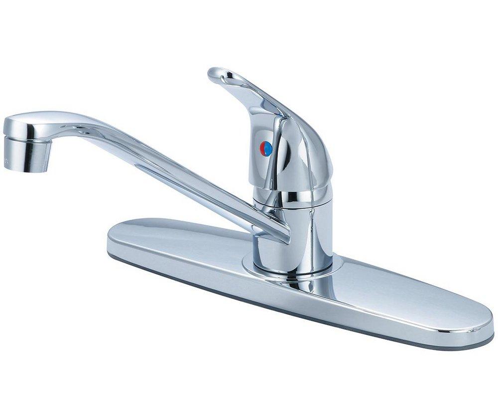 Olympia Faucets Polished Chrome Single Handle Kitchen Faucet 