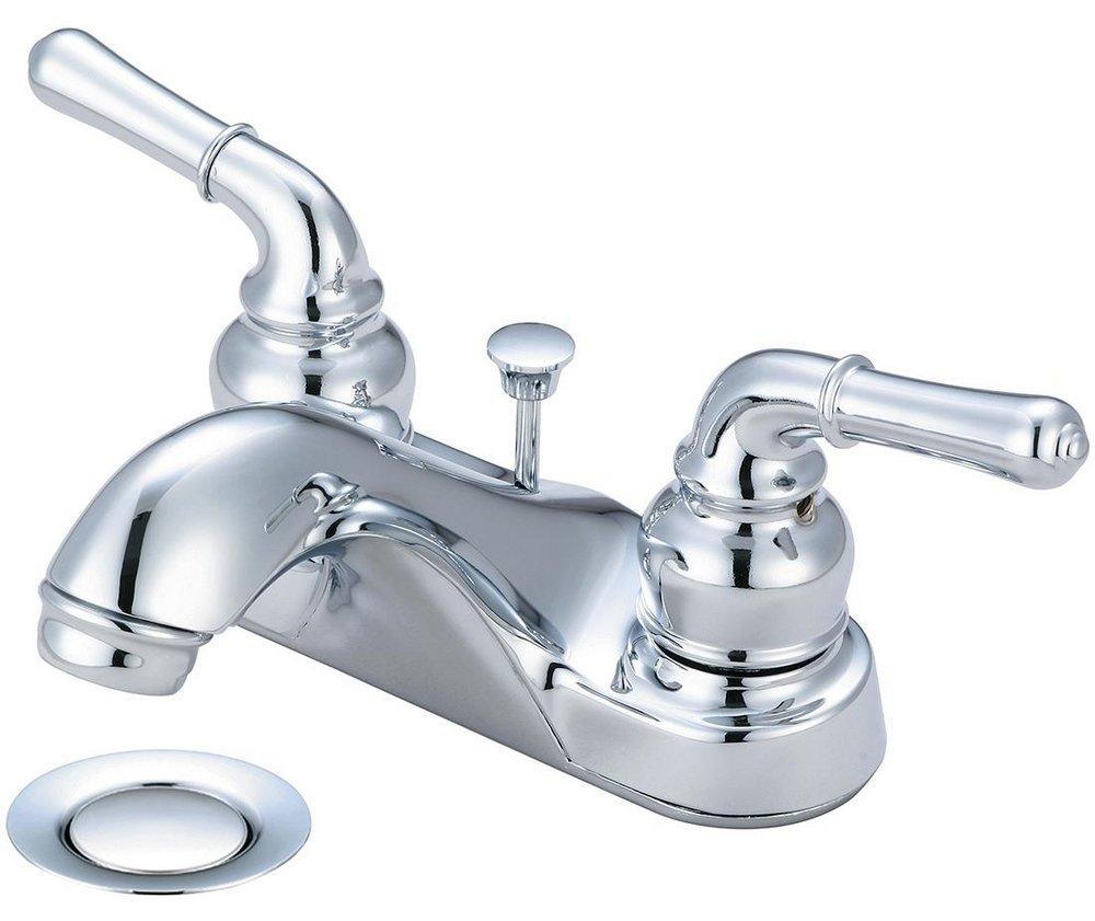 Olympia Faucets Polished Chrome Two Handle Centerset Bathroom Sink Faucet 