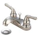 Olympia Faucets PVD Brushed Nickel Two Handle Centerset Bathroom Sink Faucet 