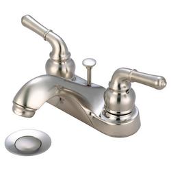 Two Handle Centerset Bathroom Sink Faucet in PVD Brushed Nickel