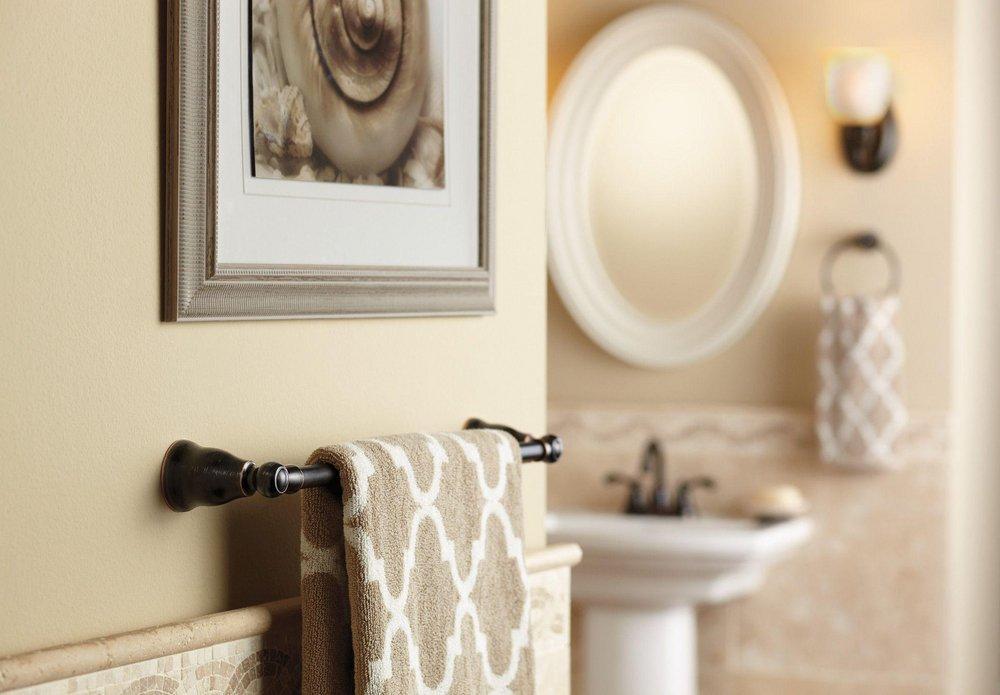 Moen Mediterranean Bronze 25-19/20 in. Towel Bar 