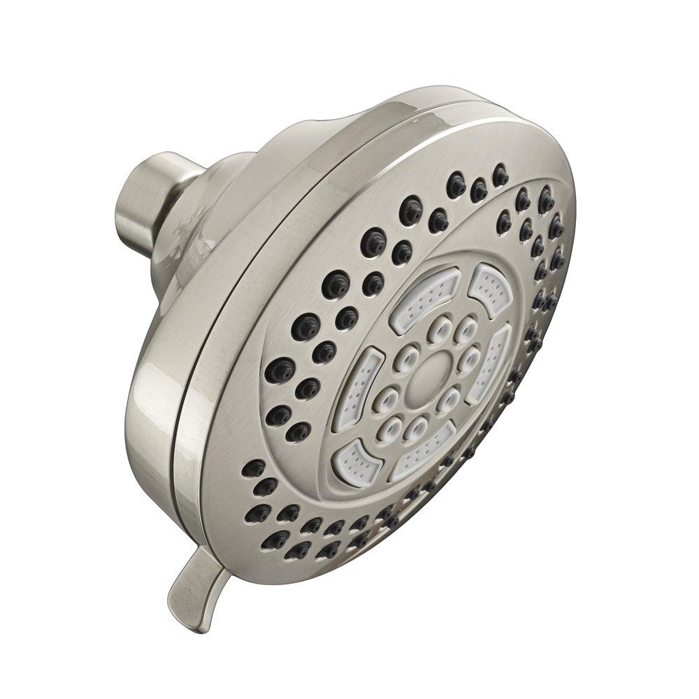 American Standard Brushed Nickel Multi Function Full, Massage, Full w/ Massage, Concentrating Spray, Full Combination and Pause Showerhead 