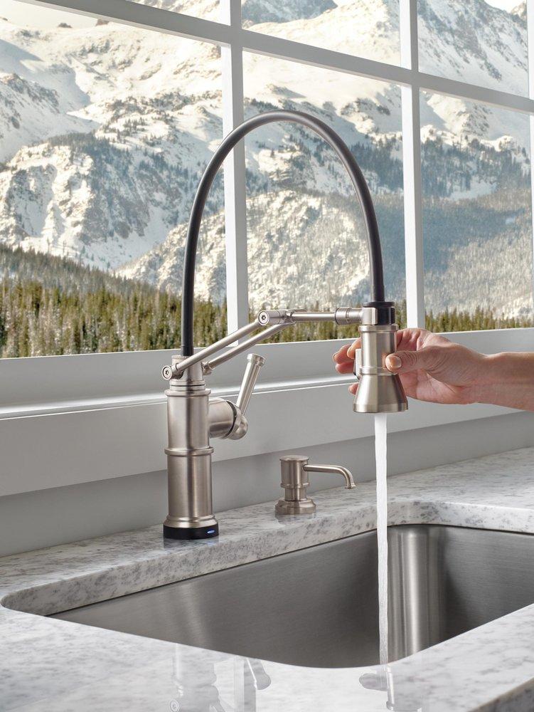 Brizo Stainless Single Handle Pull Down Touch Activated Kitchen Faucet 