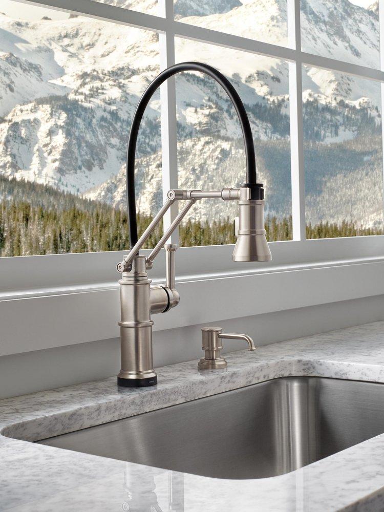 Brizo Stainless Single Handle Pull Down Touch Activated Kitchen Faucet 