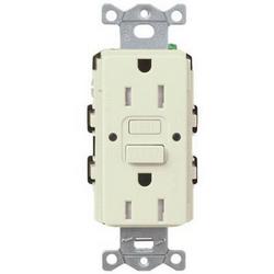 15A 125V Duplex Tamper-Resistant GFCI Receptacle in Biscuit