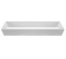 41-1/8 x 14-3/8 in. 1-Bowl Vessel Mount and Undermount Engineered Solid Stone™ Rectangular Bathroom Sink in White Matte