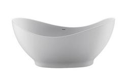 66 x 28-3/4 in. Freestanding Bathtub with Center Drain in Matte White