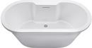 White 71-3/4 x 35-1/2 in. Soaker Drop-In Bathtub with Center Drain 