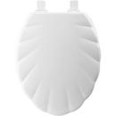 Bemis White Molded Wood Elongated Closed Front with Cover Toilet Seat 