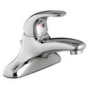 Centerset Bathroom Sink Faucet with Single Lever Handle and Metal Pop-Up Drain in Polished Chrome