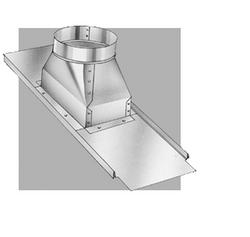 4 x 12 x 8 in. Straight Boot Galvanized Steel 30 ga