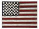 26 x 36 in. Flag Metal Wall Art in Aged Red, White, Blue and Black