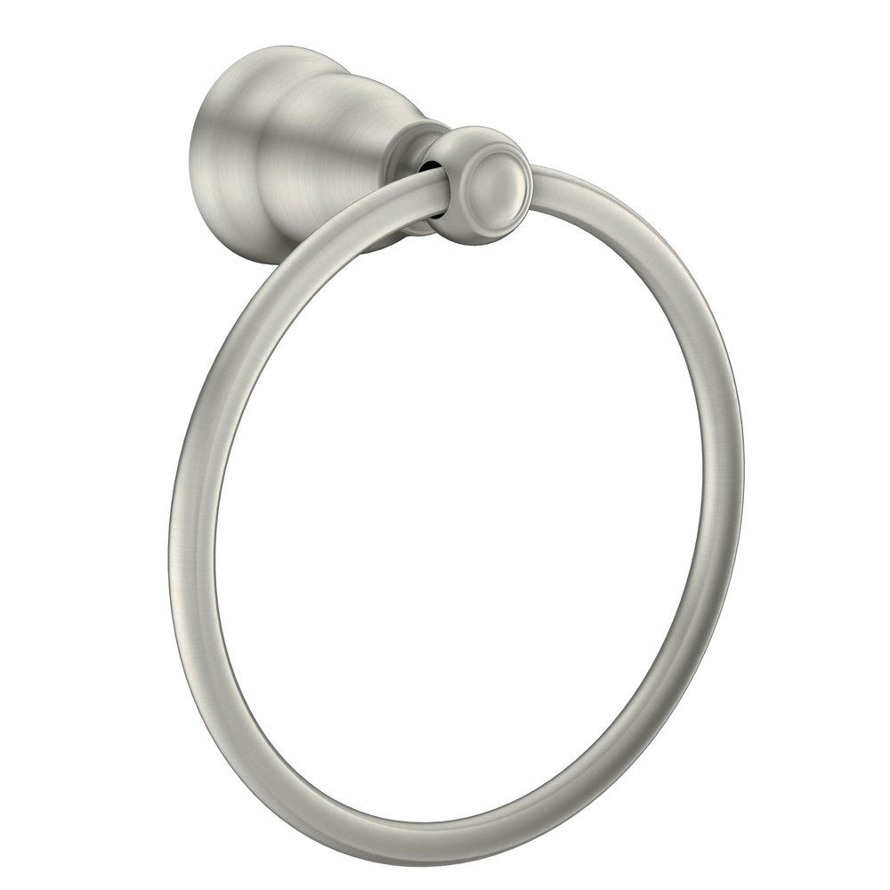 Moen Brushed Nickel Round Closed Towel Ring 