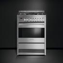 Fisher & Paykel Brushed Stainless Steel/Black 35-7/8 in. Dual Fuel 5-Burner Sealed Freestanding Range 