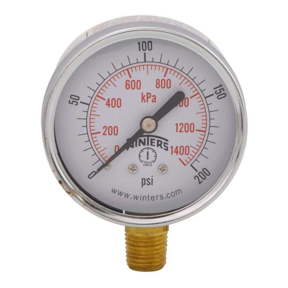 Winter's Thermogauges 2-1/2 in. Steel Pressure Gauge 