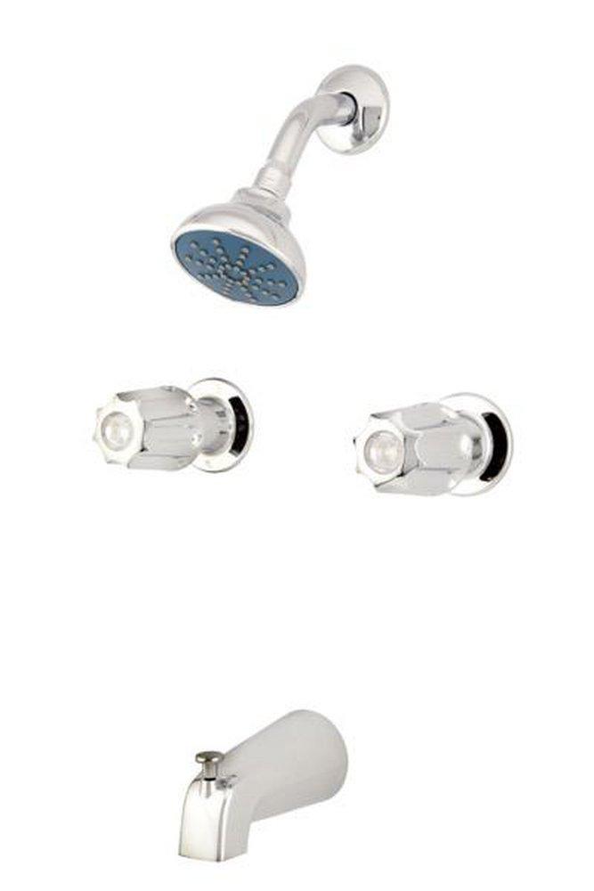Gerber Plumbing Polished Chrome 2 gpm Tub and Shower Faucet with Double Fluted Handle 
