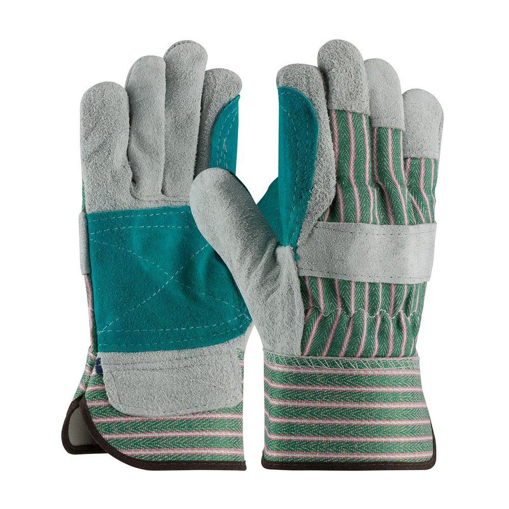 West Chester&reg; Grey Leather Double Palm Glove 