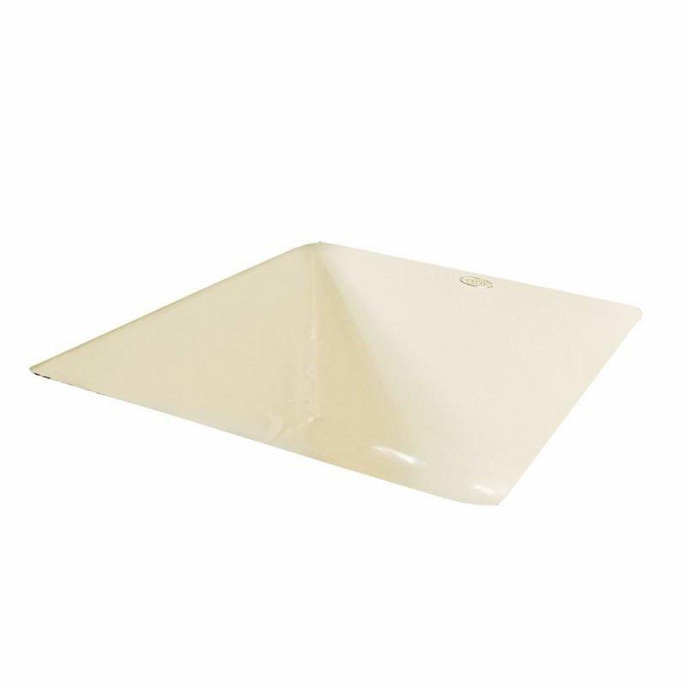 Commercial Enameling Biscuit 16 x 17-1/2 in. No Hole Undermount Cast Iron Bar Sink 