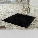 Commercial Enameling Black 16 x 17-1/2 in. No Hole Undermount Cast Iron Bar Sink 