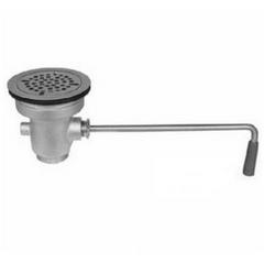 3-1/2 in. Flat Stainer with Rotary Waste Valve and Lever Twist Handle (Less Overflow)