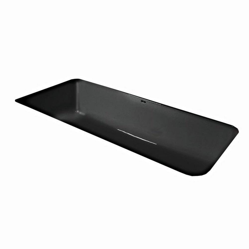 CECO Black 43 x 19-1/2 in. No Hole Cast Iron Single Bowl Undermount Kitchen Sink 