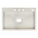 Signature Hardware Stainless Steel 33 x 22 in. Stainless Steel Single Bowl Undermount Kitchen Sink 