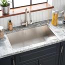 Signature Hardware Stainless Steel 33 x 22 in. Stainless Steel Single Bowl Undermount Kitchen Sink with Sound Dampening 