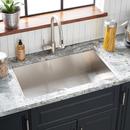 Signature Hardware Stainless Steel 33 x 22 in. 3-Hole Single Bowl Undermount Kitchen Sink 