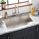 Signature Hardware Stainless Steel 33 x 22 in. 3-Hole Single Bowl Undermount Kitchen Sink 