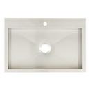 Signature Hardware Stainless Steel 33 x 22 in. 3-Hole Single Bowl Undermount Kitchen Sink 