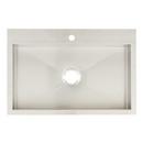 Signature Hardware Stainless Steel 33 x 22 in. Stainless Steel Single Bowl Undermount Kitchen Sink with Sound Dampening 