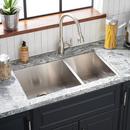 33 x 22 in. 1 Hole Stainless Steel Double Bowl Dual Mount Kitchen Sink in Brushed Stainless Steel
