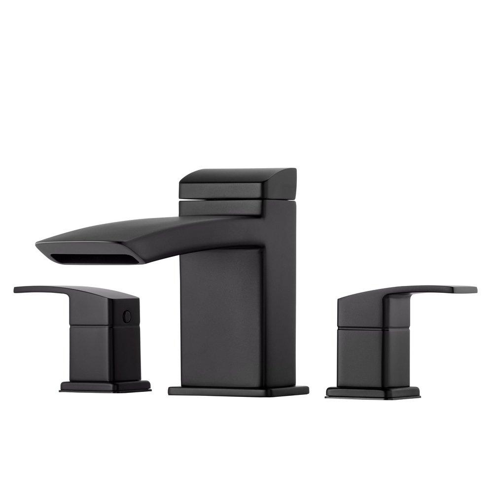 Pfister Matte Black Two Handle Roman Tub Faucet Trim Only 