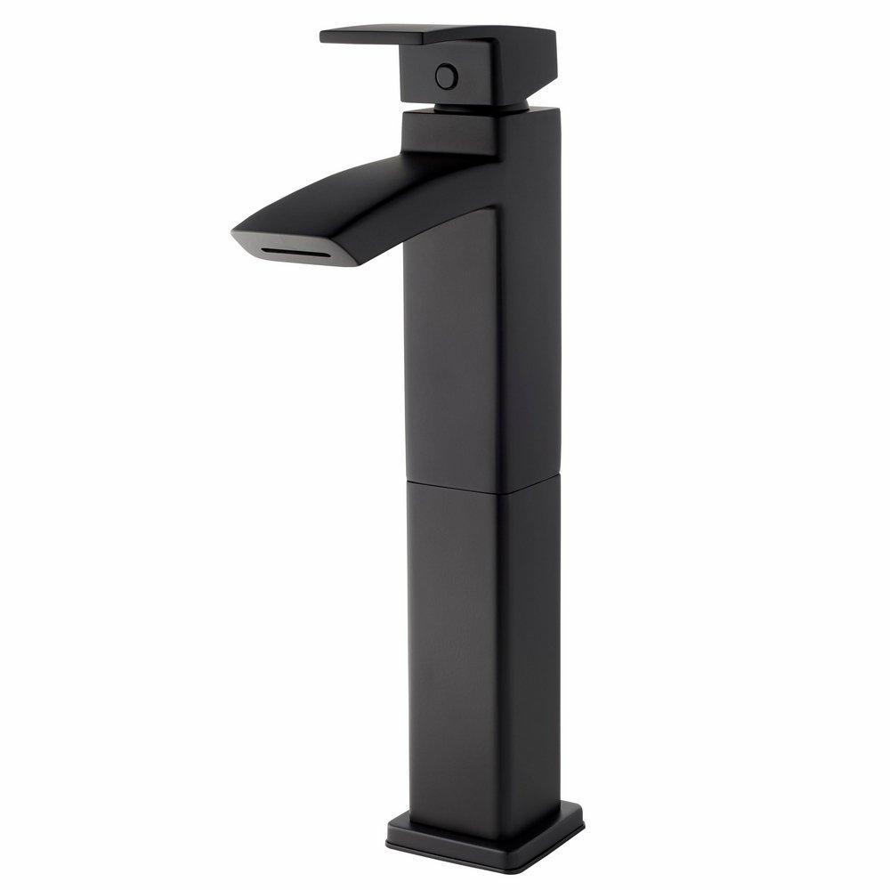 Pfister Matte Black Single Handle Vessel Filler Bathroom Sink Faucet 
