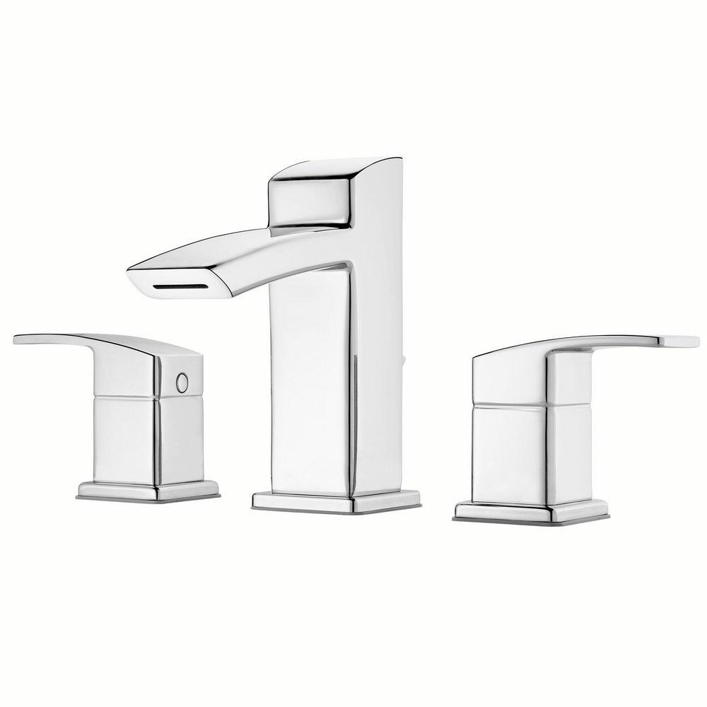 Pfister Polished Chrome Two Handle Widespread Bathroom Sink Faucet 