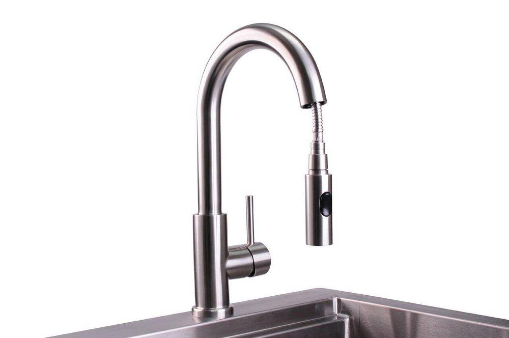 Lynx Grills Stainless Steel Single Handle Pull Down Kitchen Faucet 
