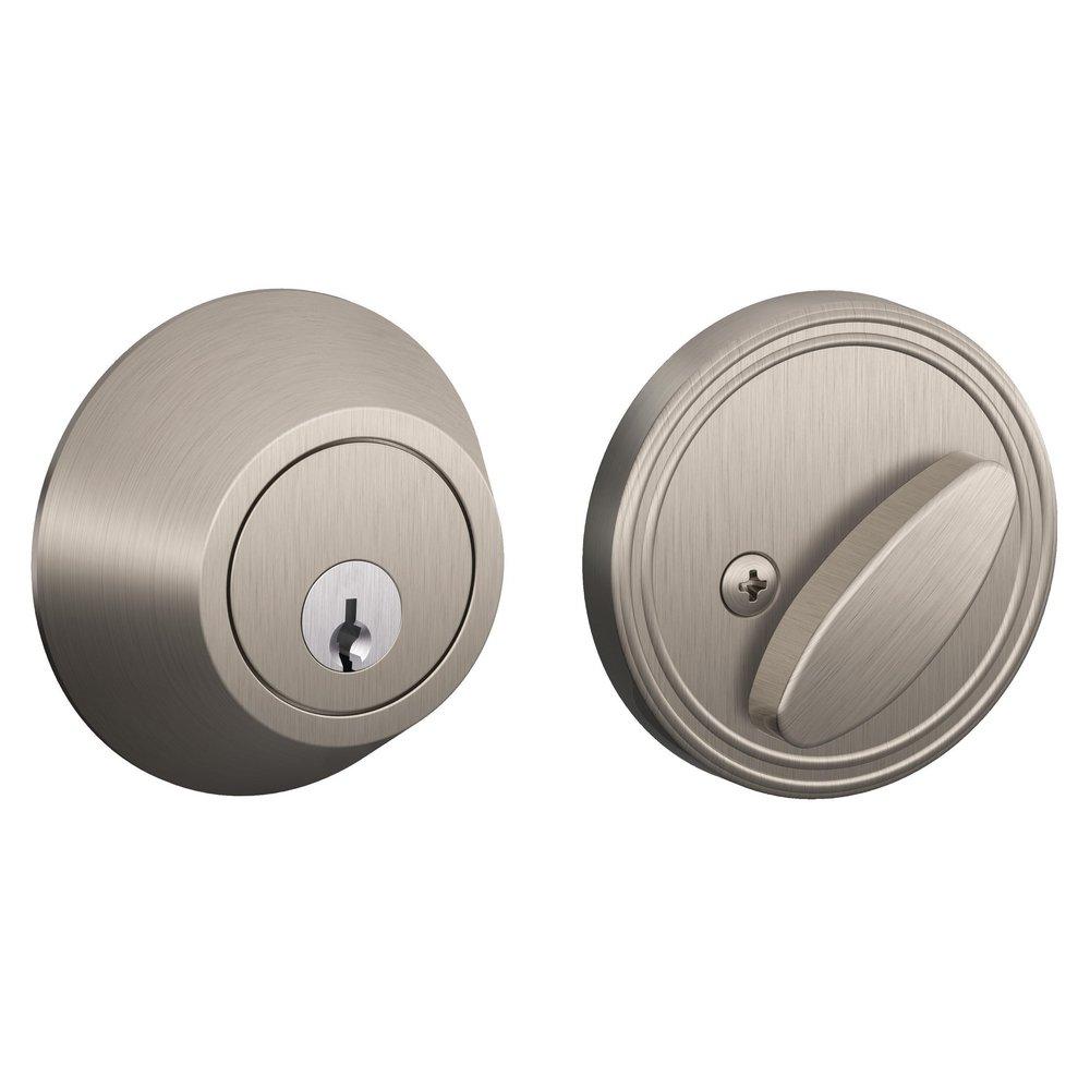 Schlage&reg; SINGLE CYLINDER DEADBOLT SATIN NICKEL 