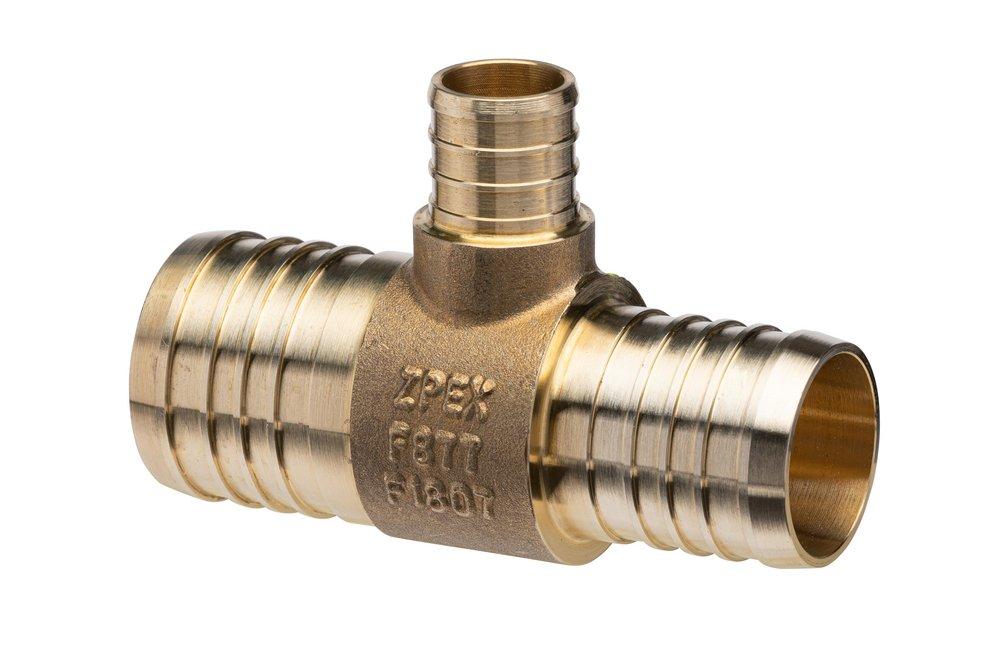 Zurn PEX Barbed Reducing Brass Tee 