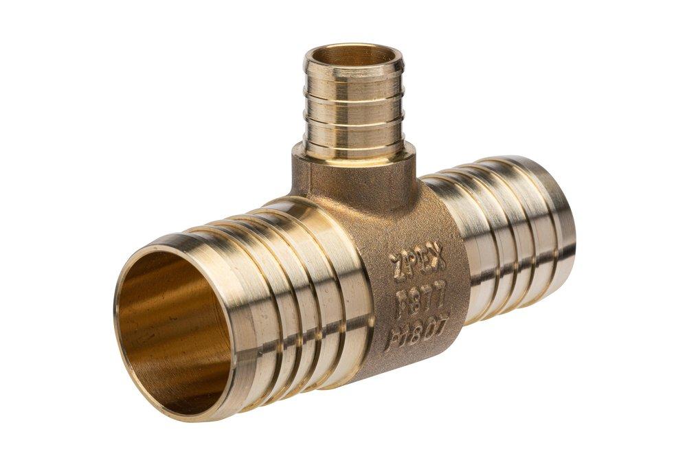 Zurn PEX Barbed Reducing Brass Tee 
