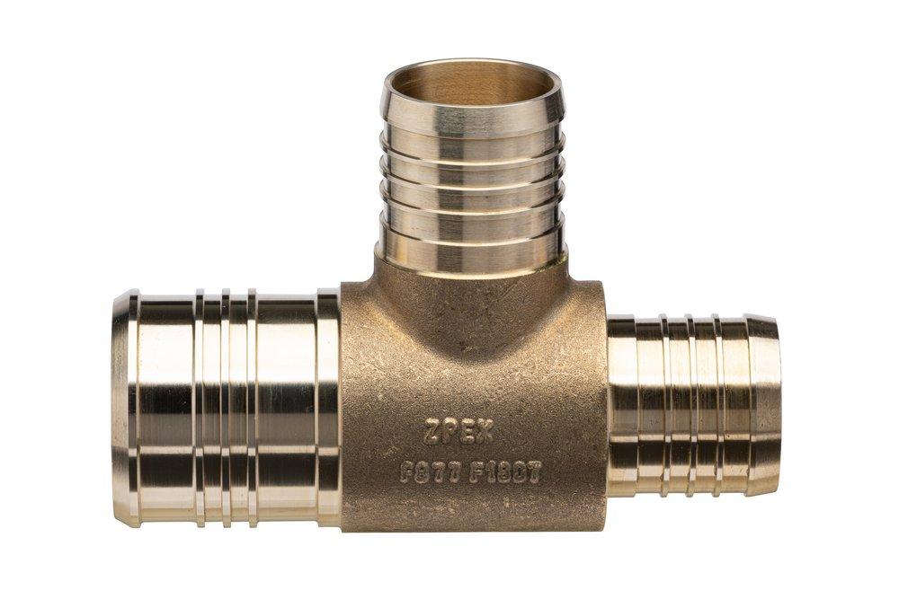 Zurn PEX Barbed Brass Reducing Tee 